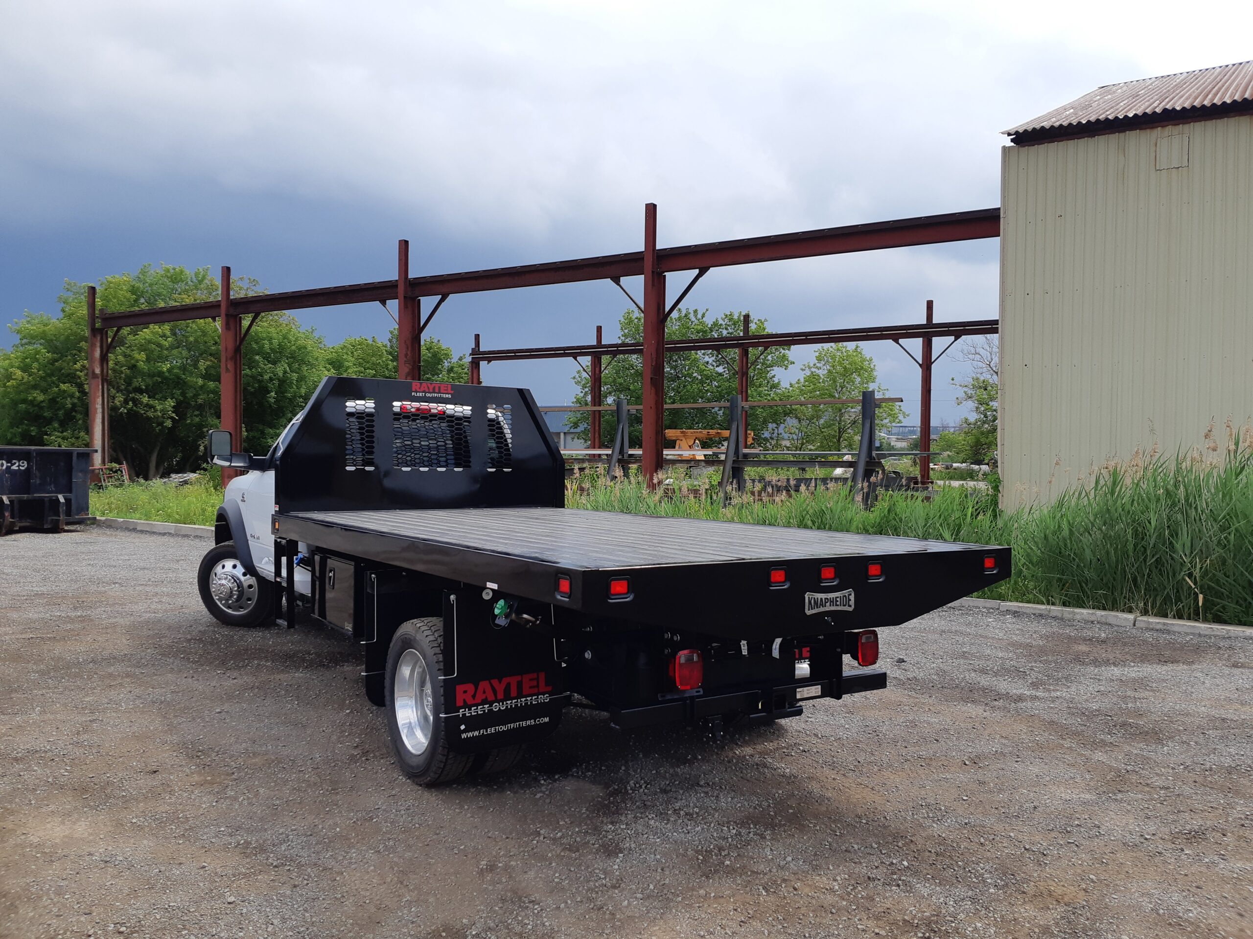 16' Steel Flat bed with Wood Deck Surface